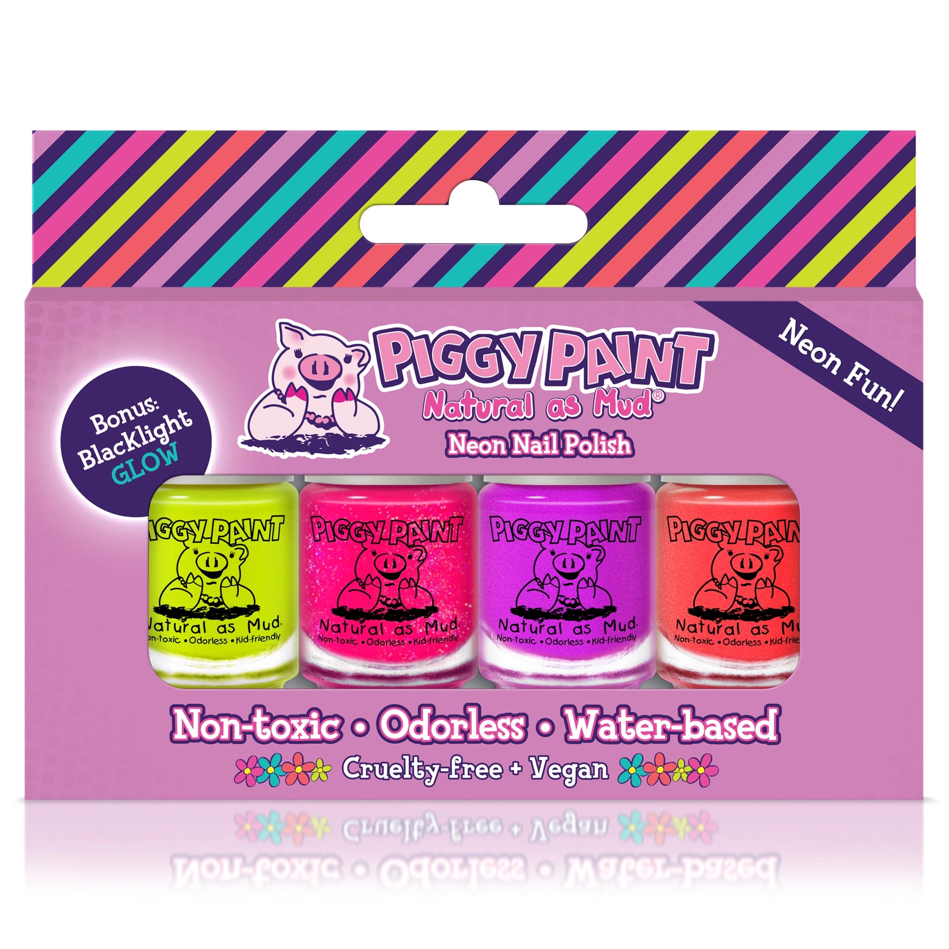 Piggy Paint 4 Polish Neon Box Set