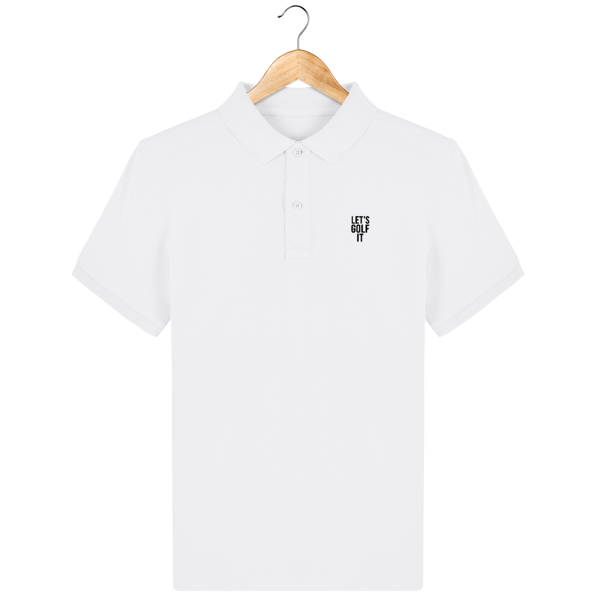 Polo en coton Bio brodé LET'S GOLF IT