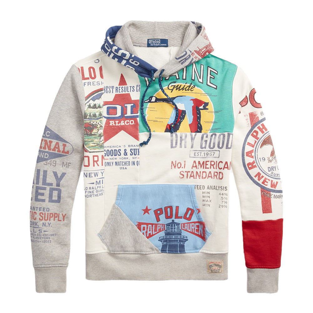 Polo Ralph Lauren Seeds Patchwork Pullover Vintage Hoodie