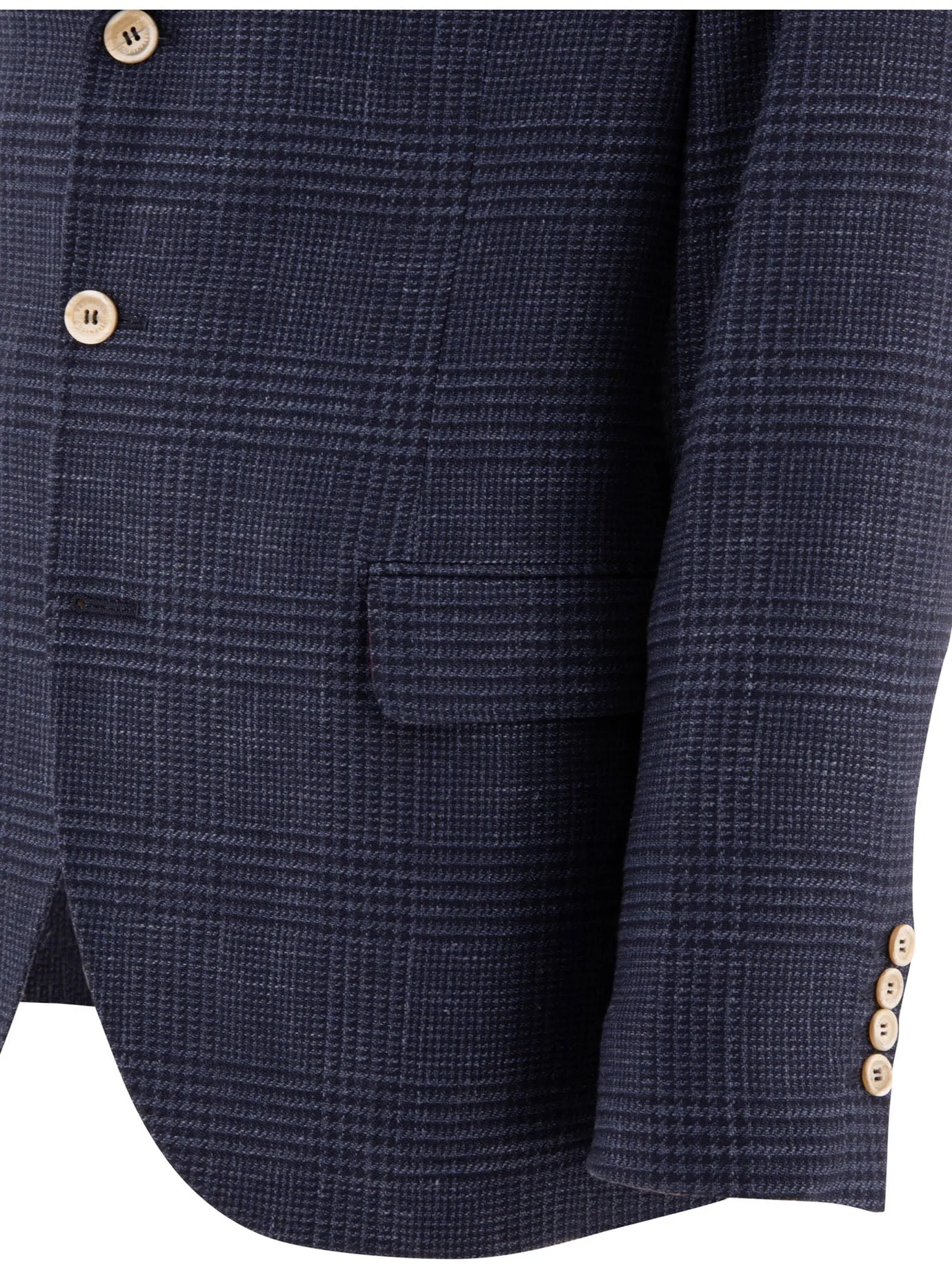 Prince Of Wales Deconstructed Blazer Jackets Blue