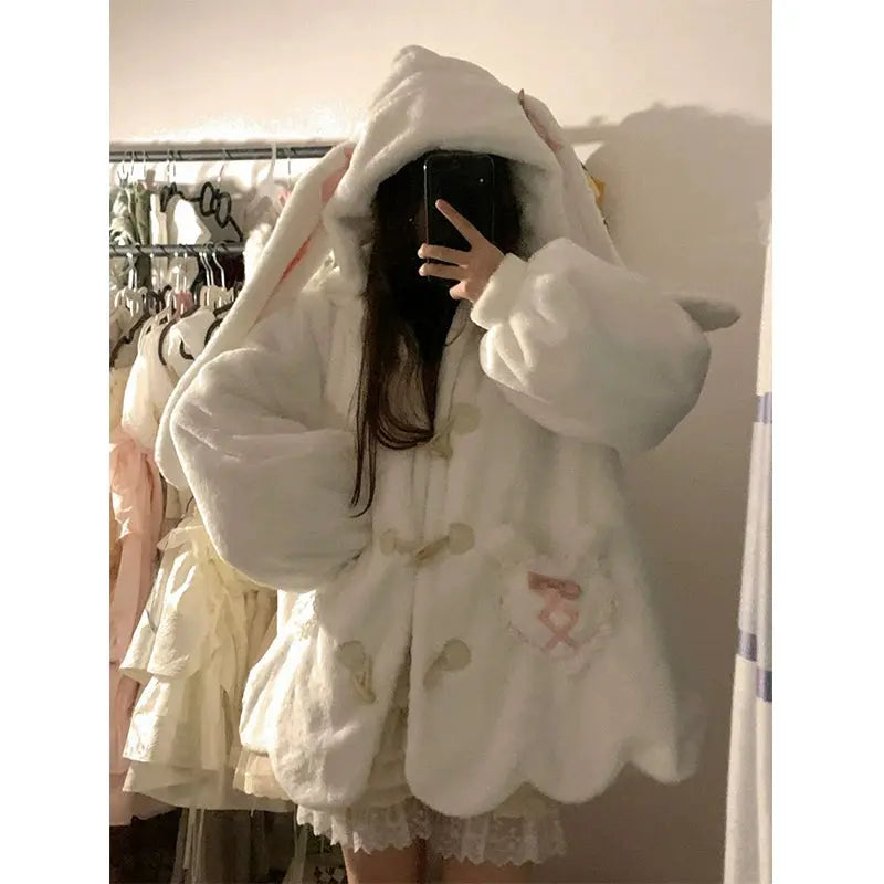 Rabbit Bunny Ears Plush Coat