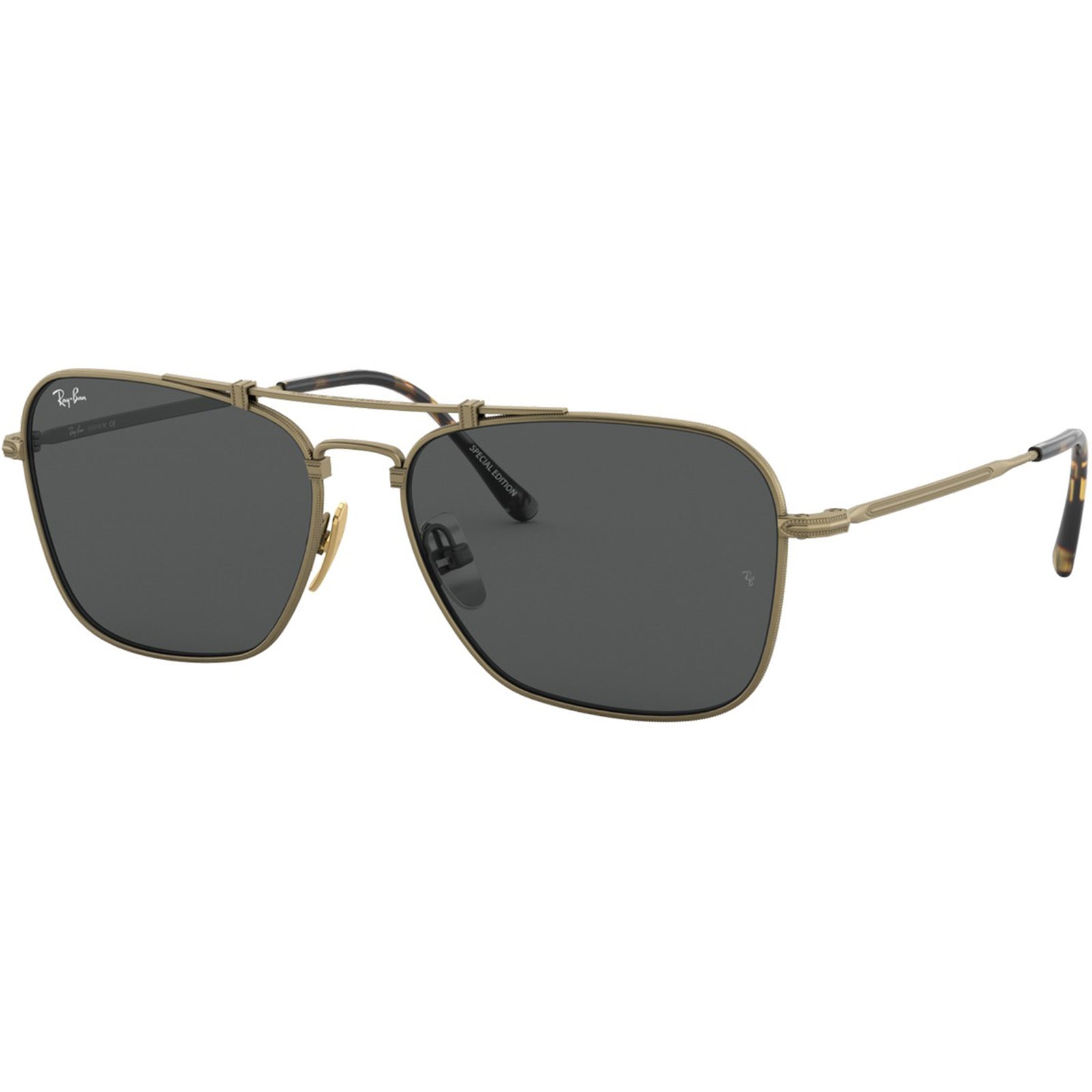 Ray-Ban Caravan Titanium Adult Aviator Sunglasses (Brand New)