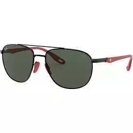 Ray-Ban RB3659M Scuderia Ferrari Collection Men's Aviator Sunglasses (Refurbished, Without Tags)