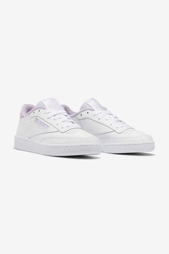 Reebok leather sneakers Club C 85 white color