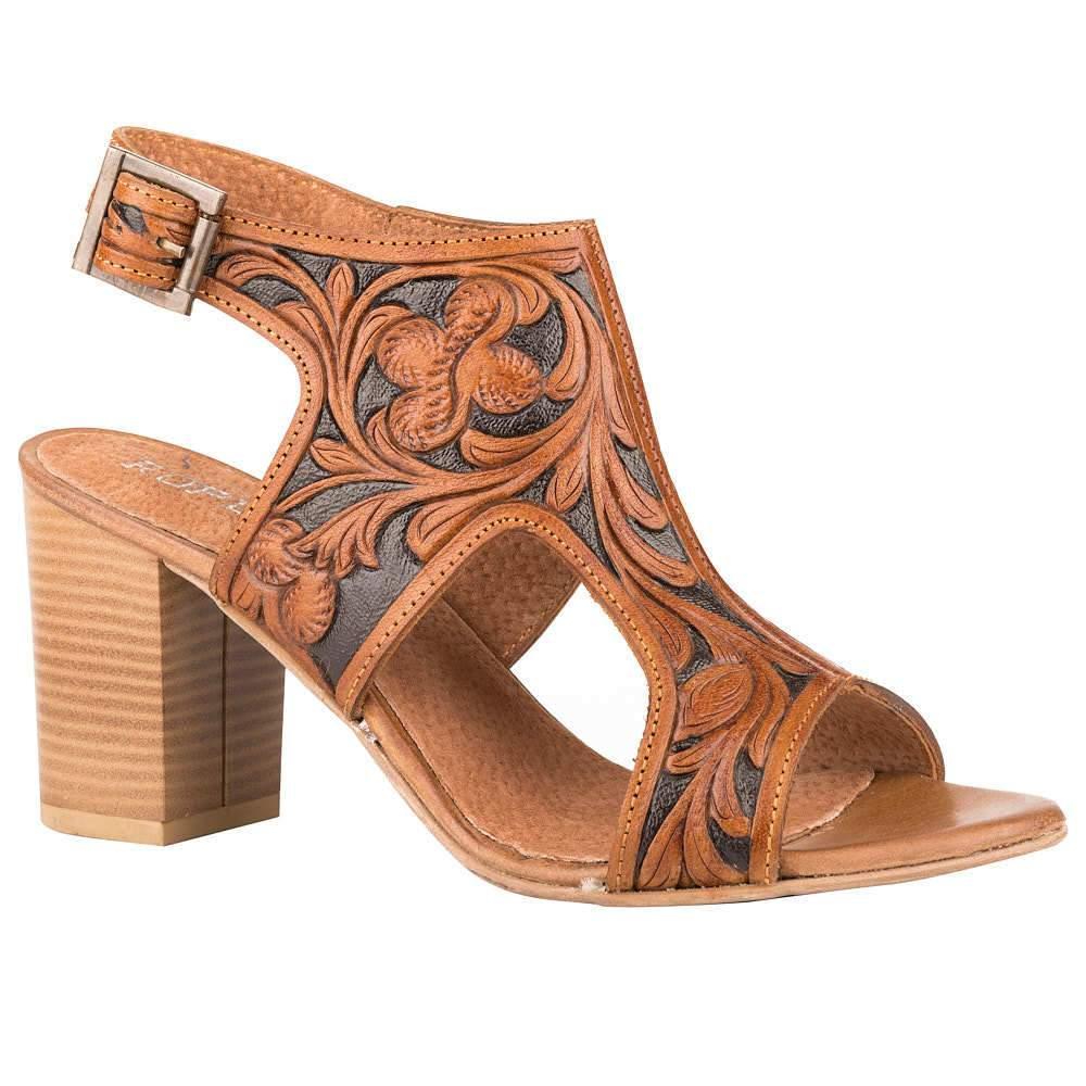 Roper Mika II Tooled Open Toe Shoe