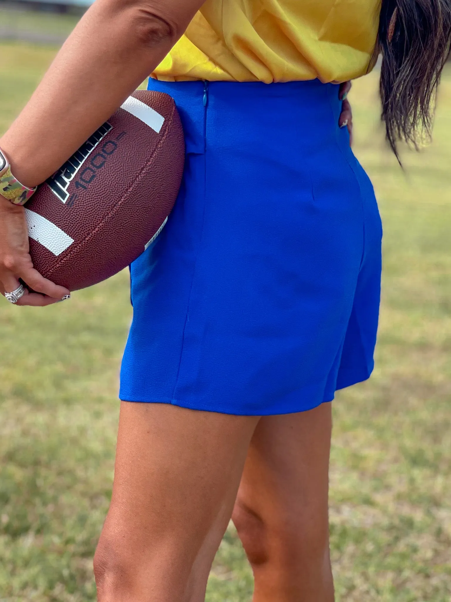 Royal Blue Asymmetrical Skirt