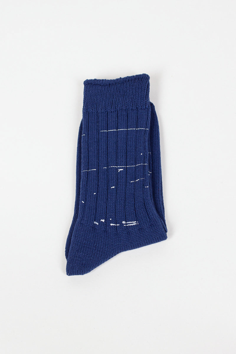 RS-202 Paint Socks Blue/White