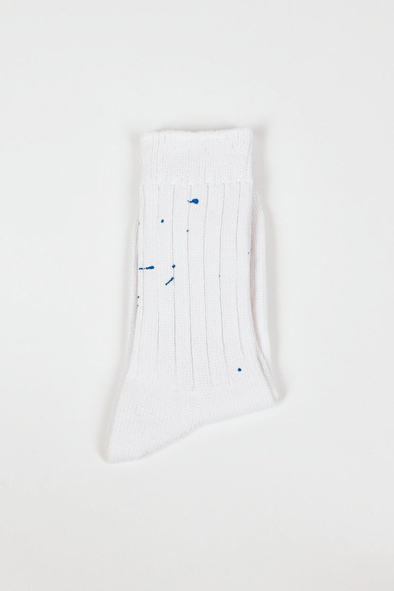 RS-202 Paint Socks White/Blue