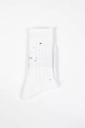 RS-202 Paint Socks White/Blue