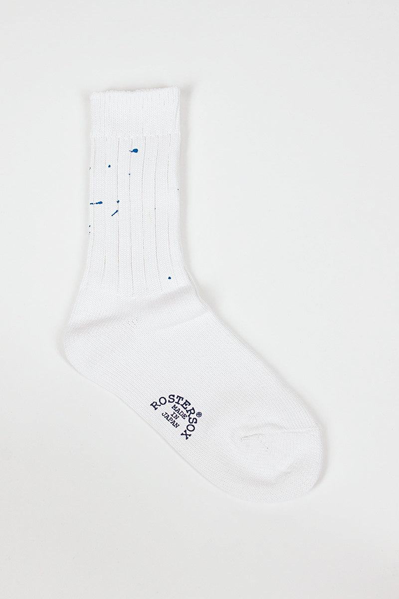 RS-202 Paint Socks White/Blue