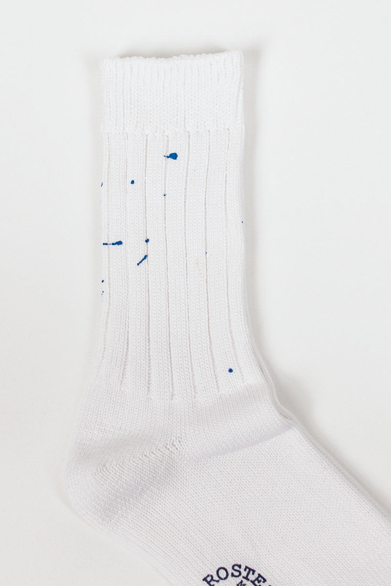 RS-202 Paint Socks White/Blue