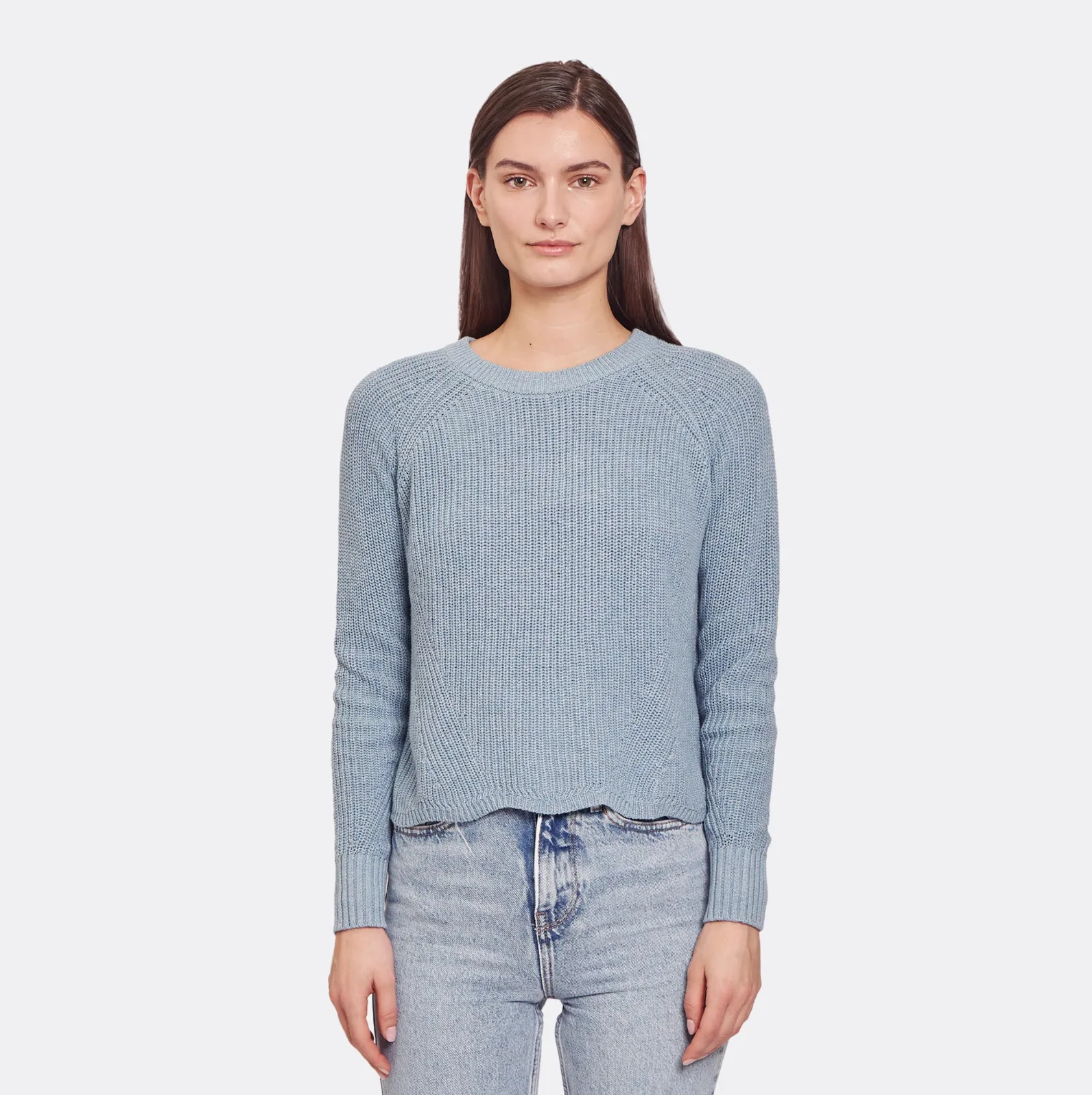 SCALLOP SHAKER SWEATER