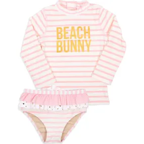 Shade Critters Rashguard Set, Beach Bunny Stripe