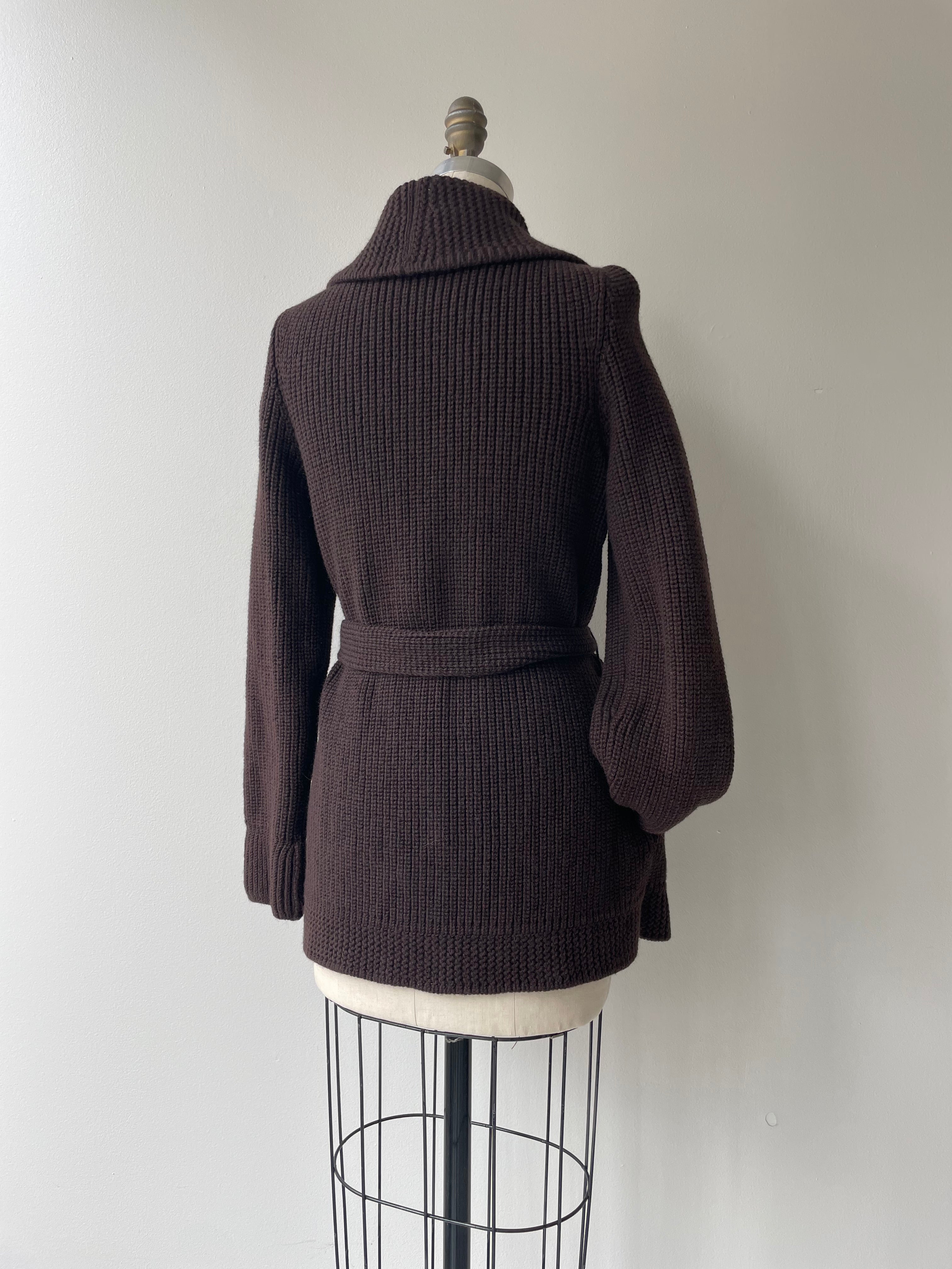 Shawl Collar Wool Cardigan