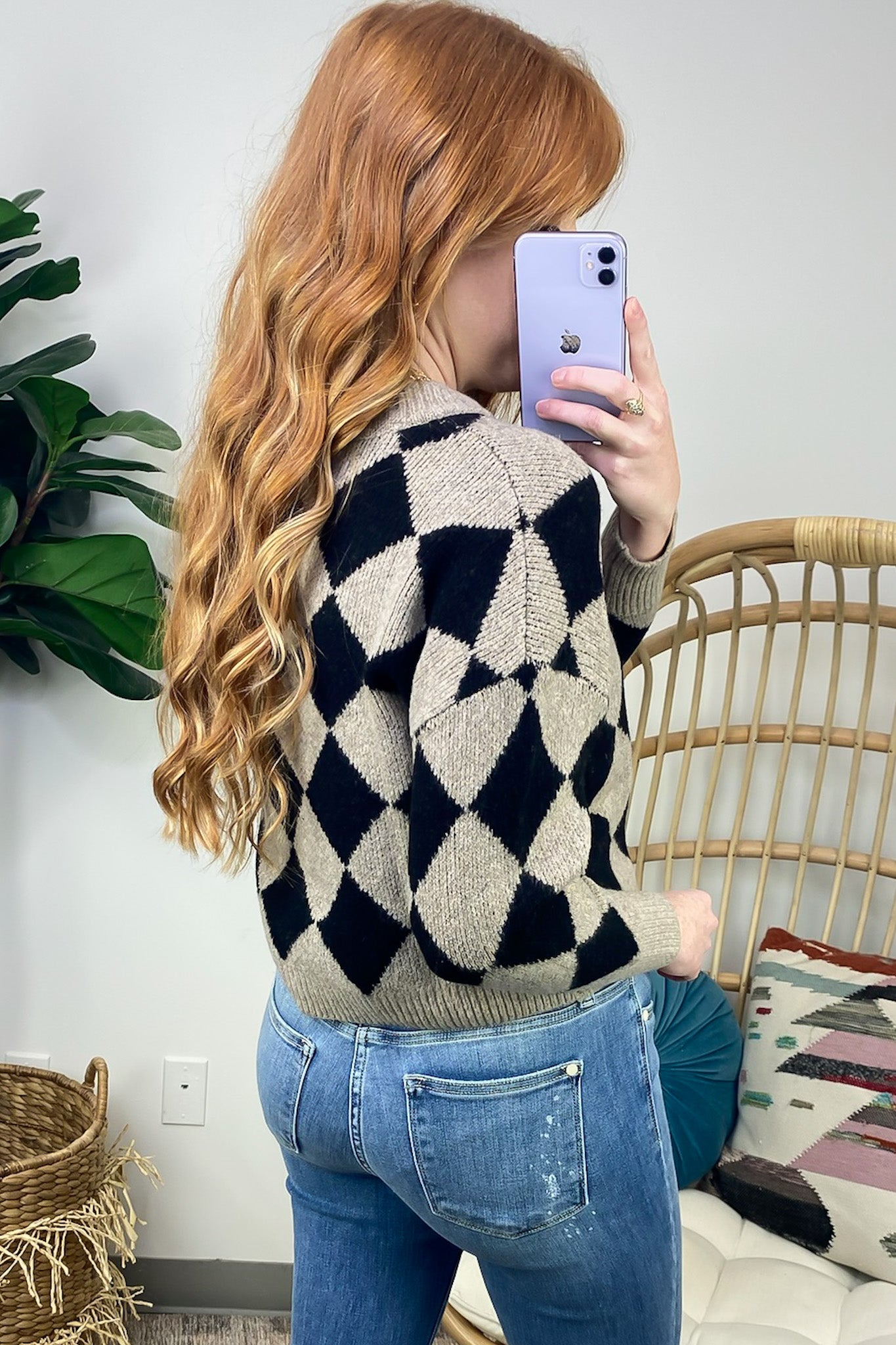 Solene Harlequin Knit Sweater - FINAL SALE