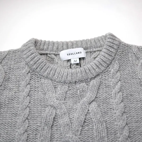 Soulland - Gaedicke Cable Knit Sweater - Grey