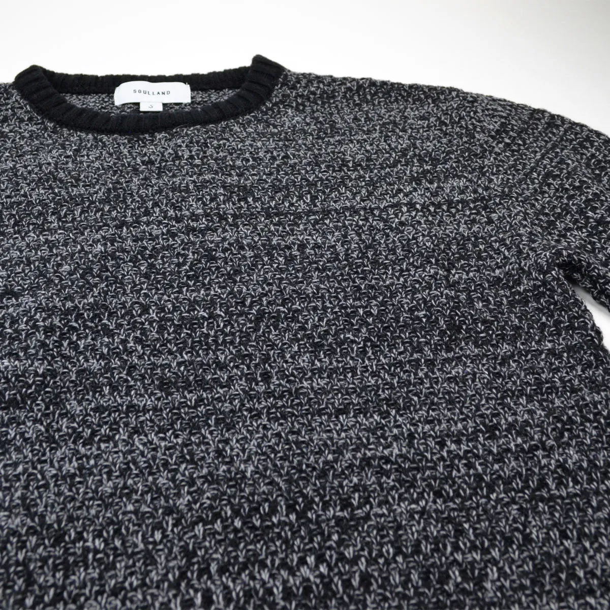 Soulland - Ricketts Honeycomb Sweater - Black / Grey