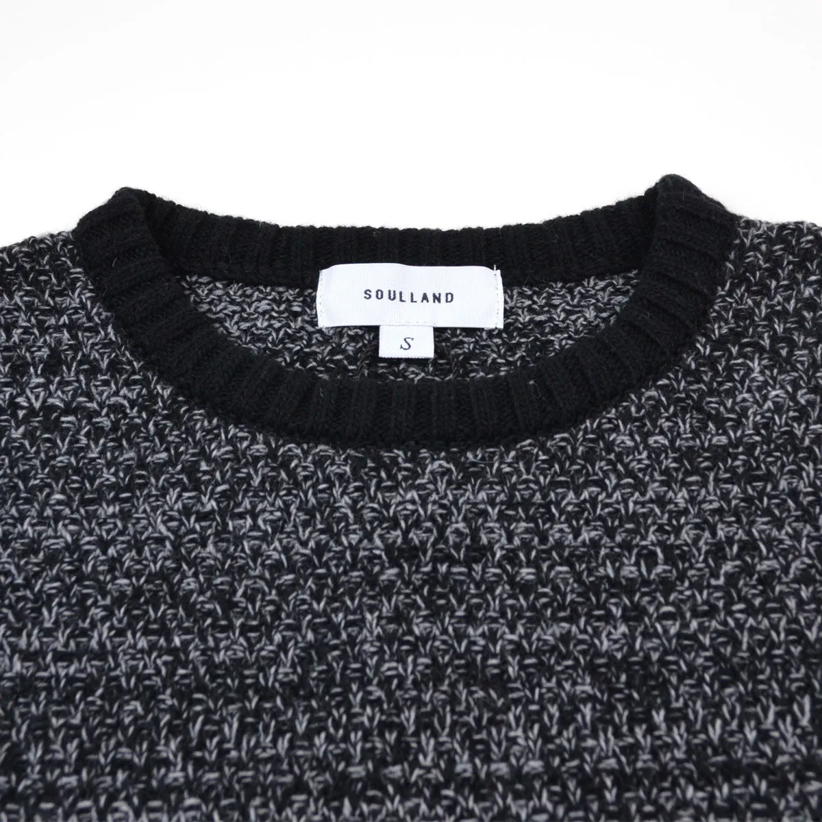 Soulland - Ricketts Honeycomb Sweater - Black / Grey