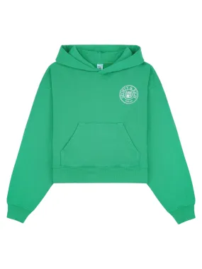 Sporty & Rich Connecticut Crest Cropped Hoodie Sweatshirt