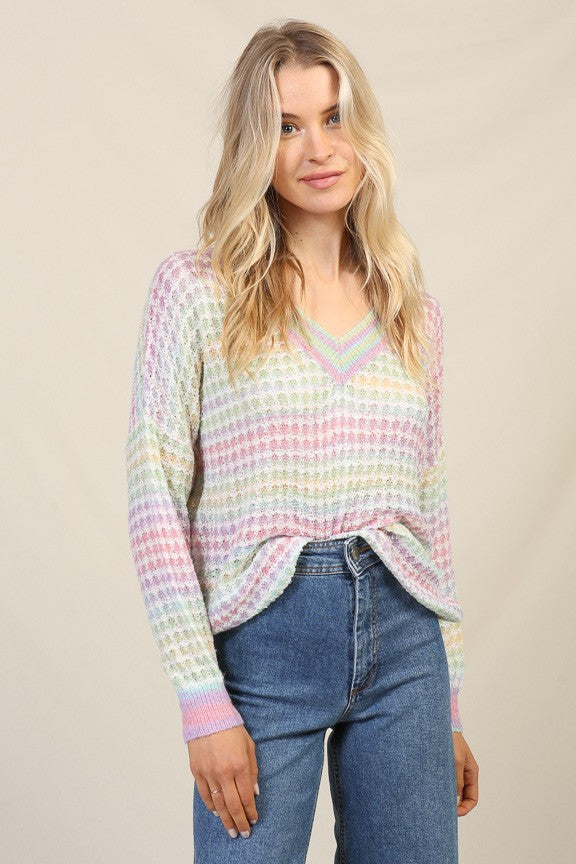 Spring Breeze Striped Sweater