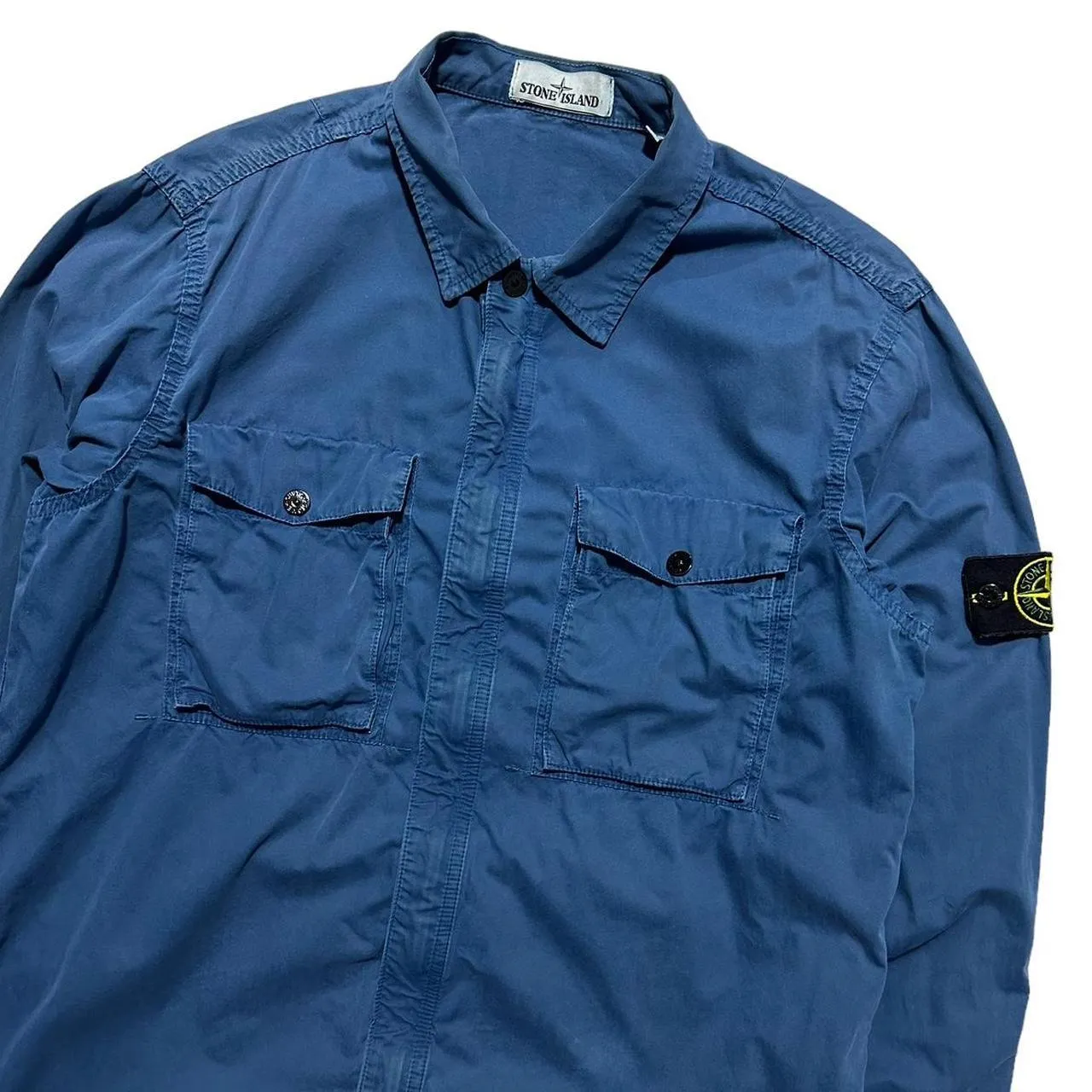 Stone Island Blue Double Pocket Overshirt