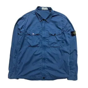 Stone Island Blue Double Pocket Overshirt