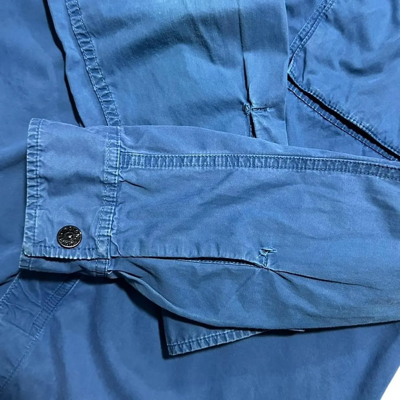 Stone Island Blue Double Pocket Overshirt