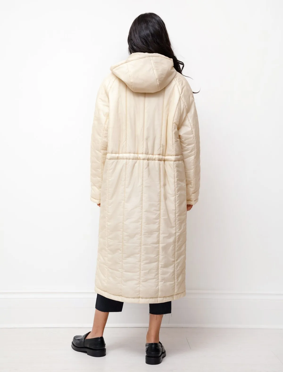 Super Light Airy Nylon Padded Coat - Ivory