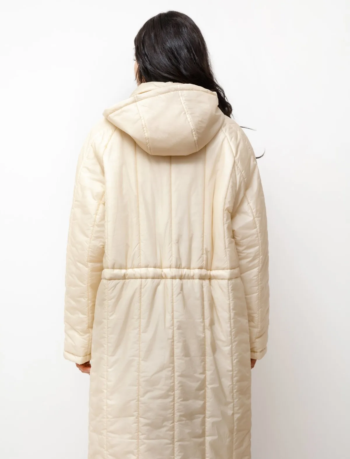 Super Light Airy Nylon Padded Coat - Ivory