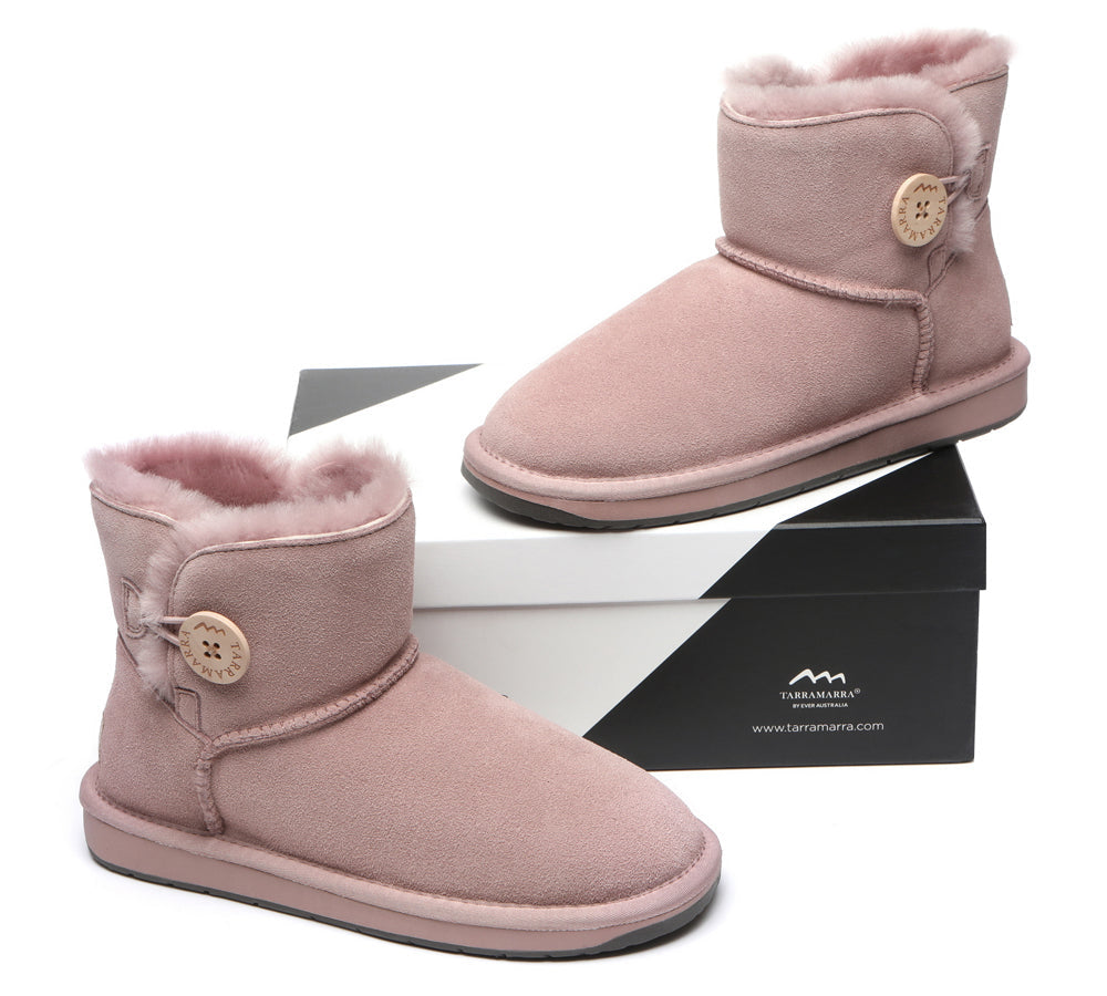 TARRAMARRA Premium Australian Sheepskin Boots Unisex Mini Button Plus