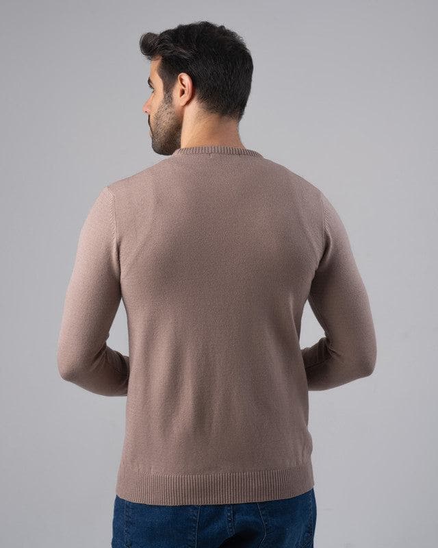 TEXTURED COTTON SWEATER - BEIGE