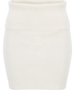 The Etta Collection Women's Sydney Knit Skirt White