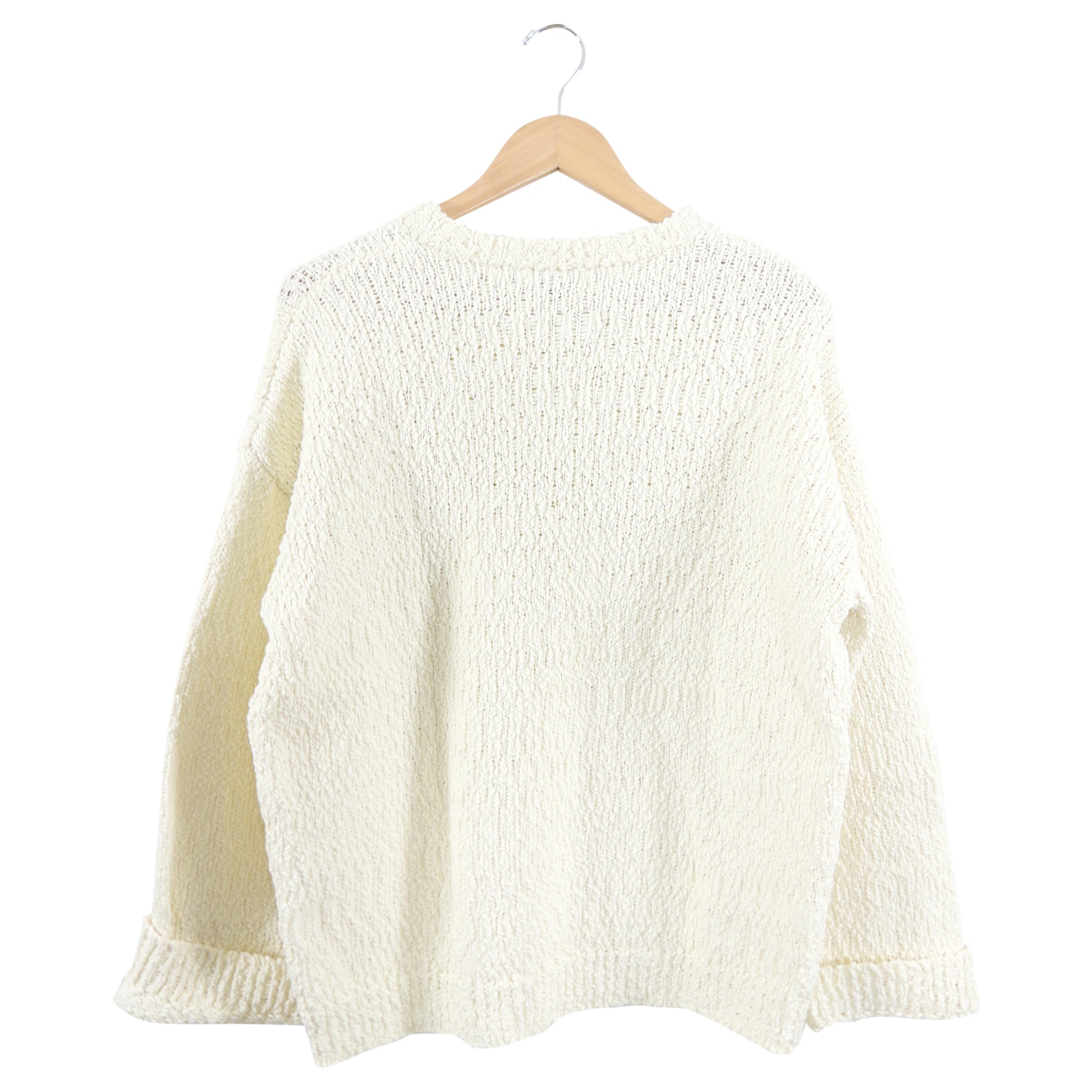 Toteme Ivory Boucle Knit Sweater - S