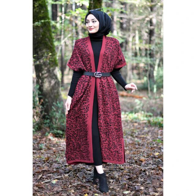 Turkish Woven Long Coat Sweater 2 Pcs Set