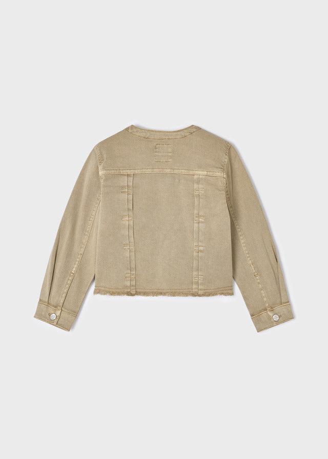 Twill jacket for girl - Ocher