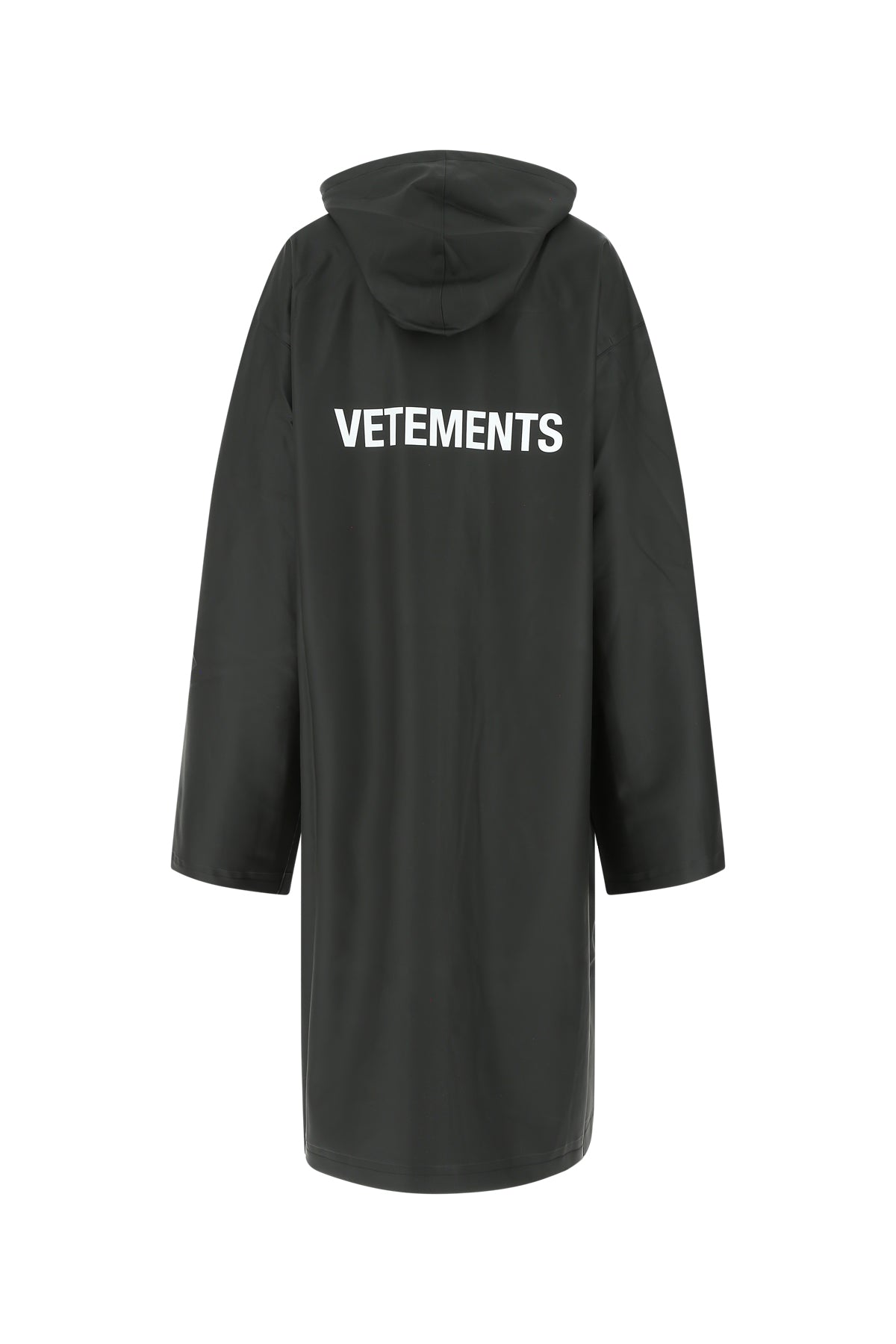 Vetements Logo Printed Hooded Raincoat