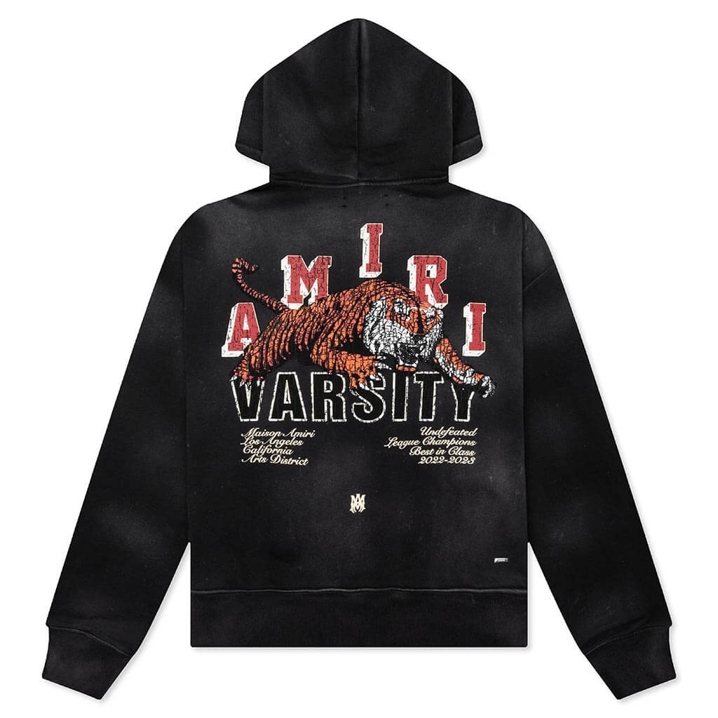 Vintage Tiger Varsity Hoodie - Black