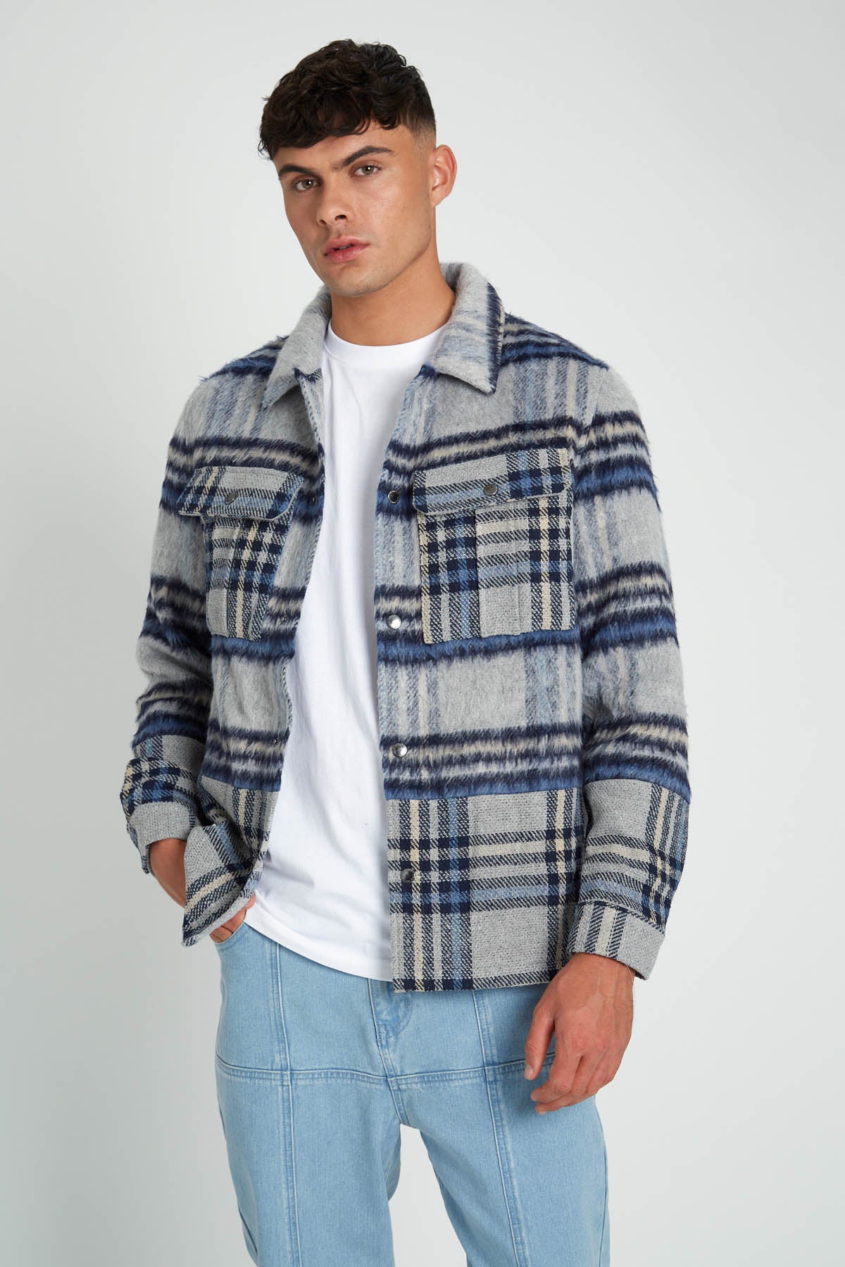 WATTS BRUSHED CHECK OVERSHIRT