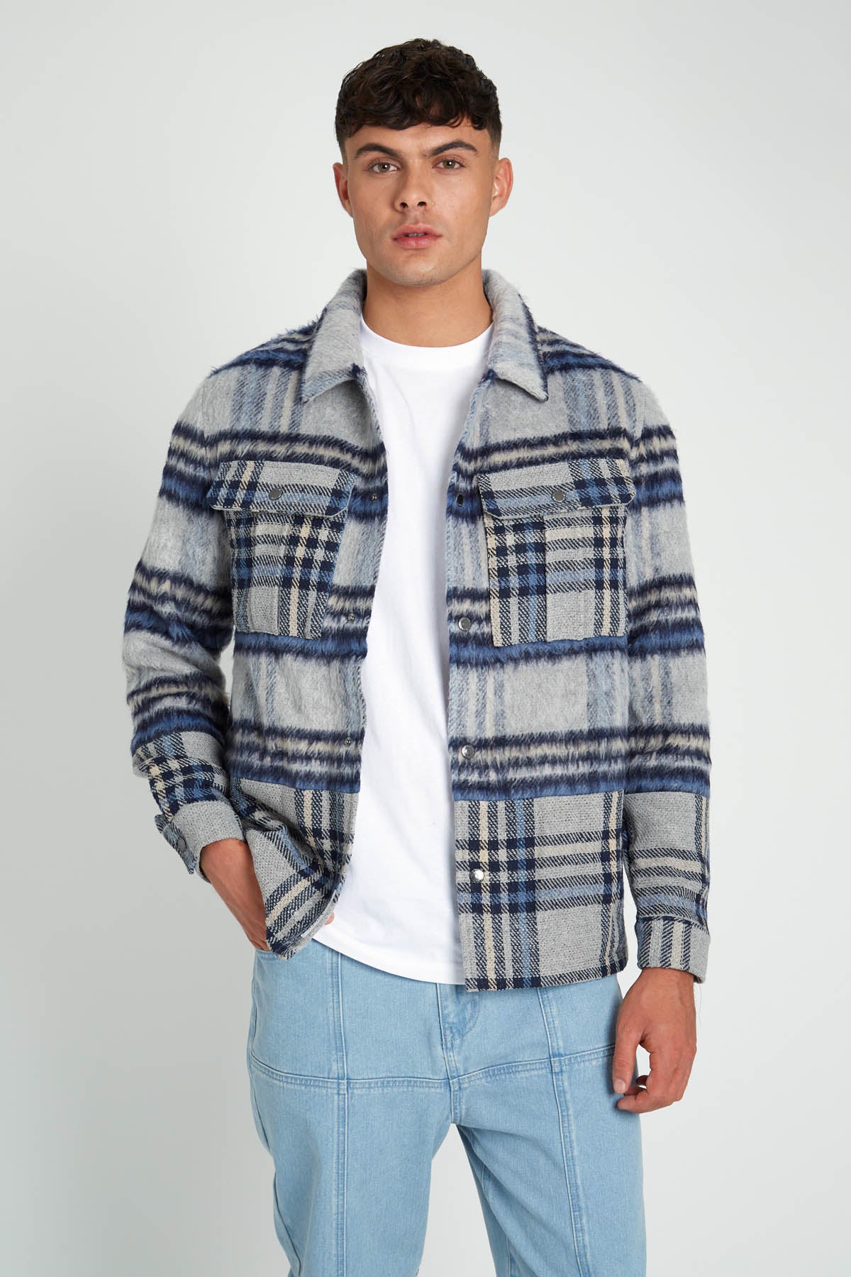 WATTS BRUSHED CHECK OVERSHIRT