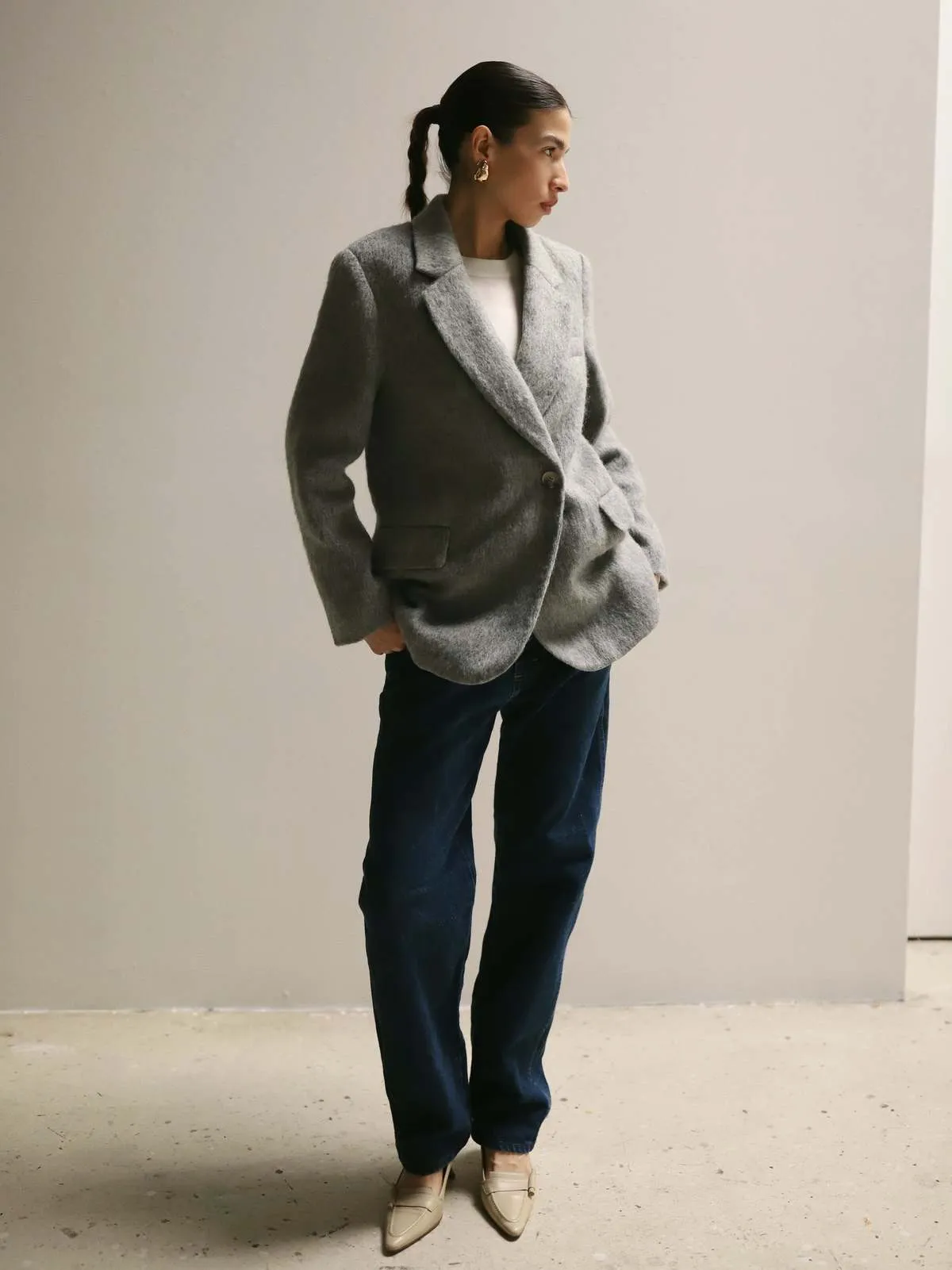 Wool Blend Kindra Coat - Gray