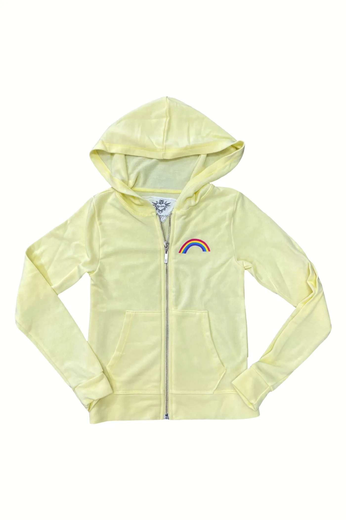 Yellow Rainbow Zip Hoodie