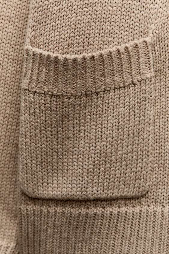 ZARA  |POCKET KNIT SWEATER VEST