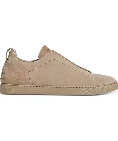 Zegna Men's Suede Triple Stitch Sneakers