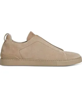 Zegna Men's Suede Triple Stitch Sneakers